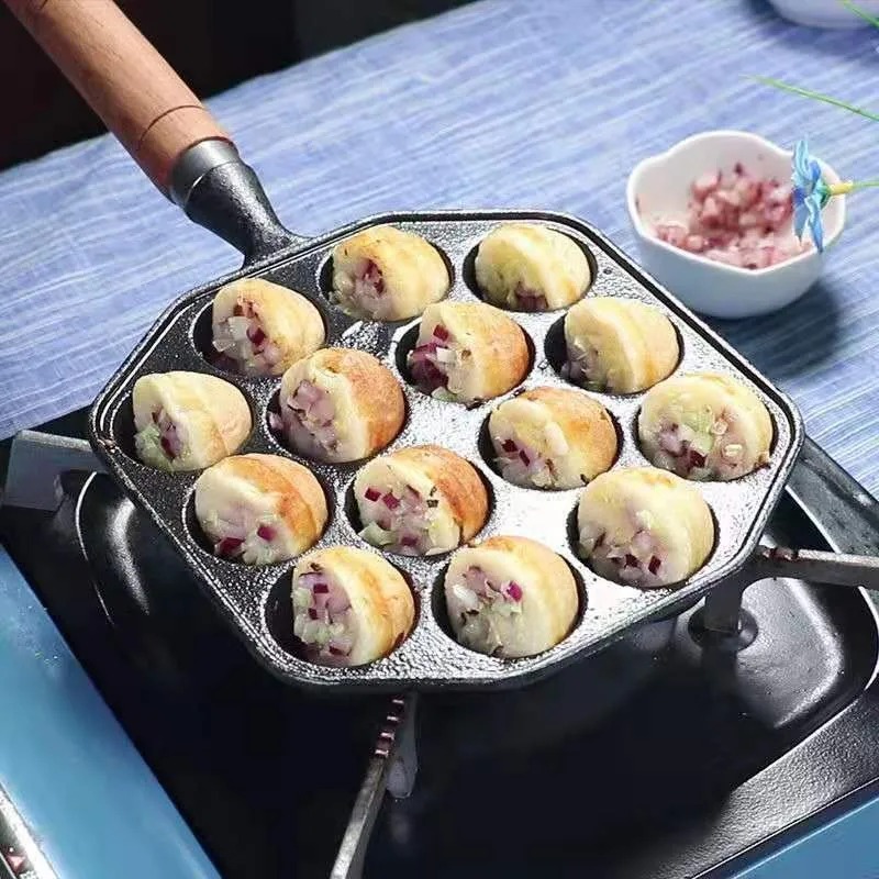 Baking Takoyaki Pan 14 Holes G - đánh giá và giá Cast Iron Corn