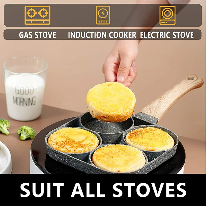 Pancake Egg Frying Pan 4 Cups  - đánh giá và giá Mini Pancake Griddle