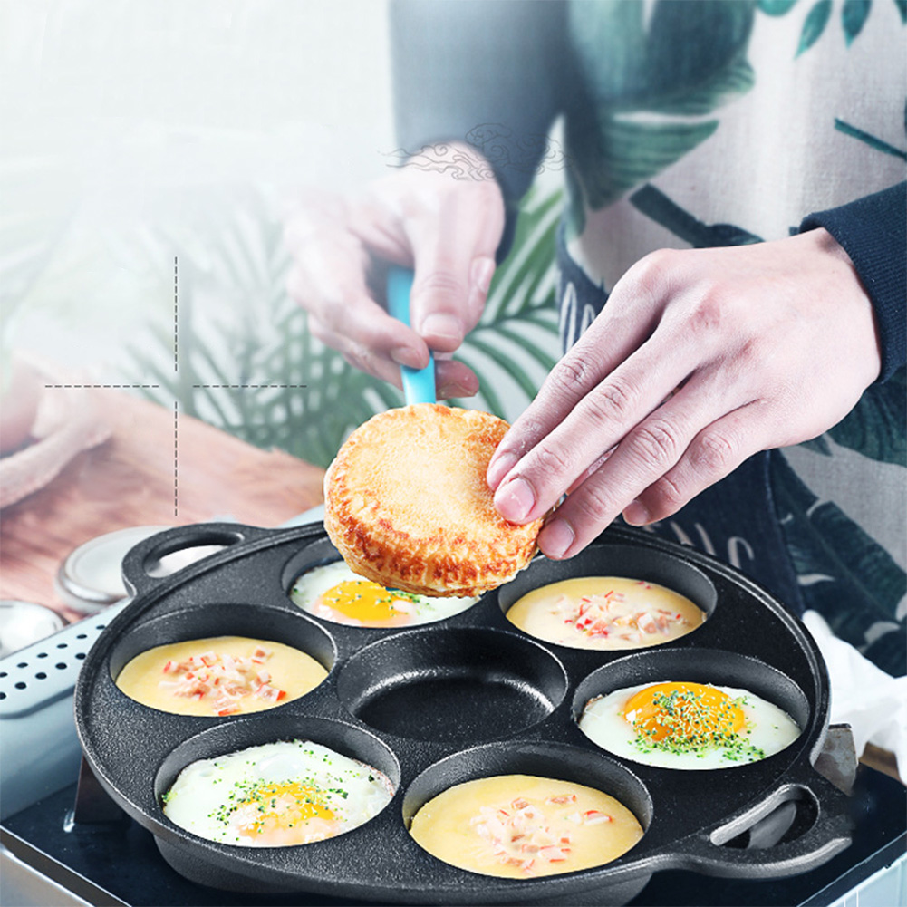 7 Hole Frying Pot Cast Iron No - đánh giá và giá Cast Iron Corn
