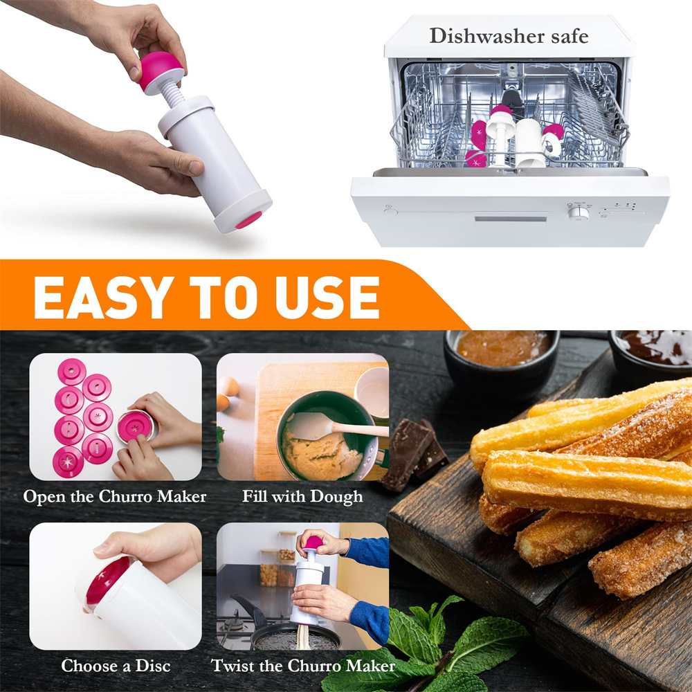 DIY Manual Cookie Press Maker  - đánh giá và giá Churros Maker Gun