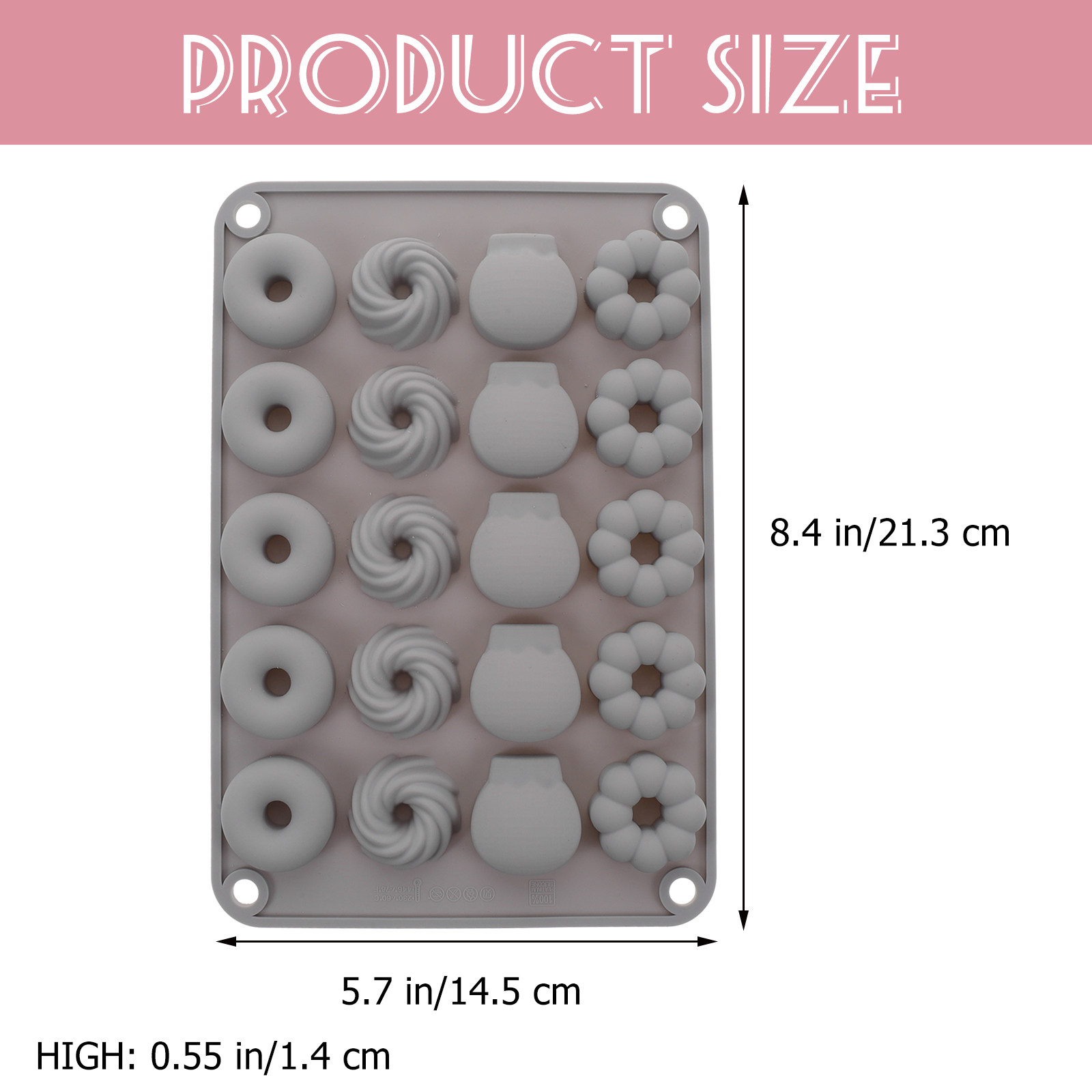 Mini Chocolate Donut Silicone  - đánh giá và giá Donut Mold Silicone